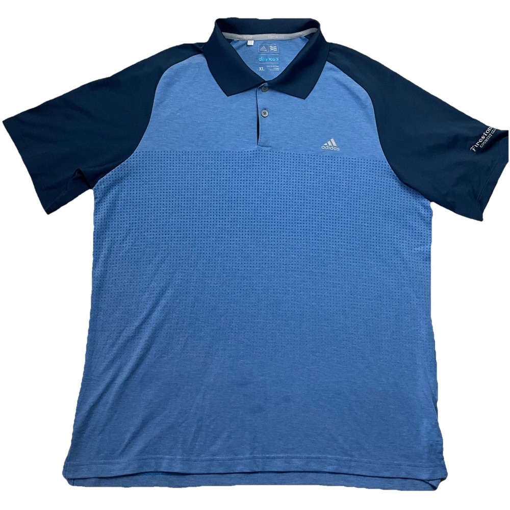Adidas Climacool Mens Blue Short Sleeve Pullover Polo Shirt Size XL